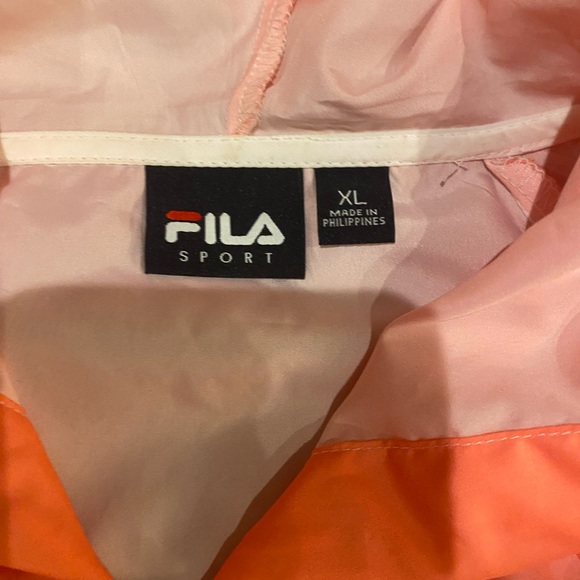 Fila Sport Beautiful shade of orange, pale pink & hot pink Active jacket Size XL - Picture 4 of 6
